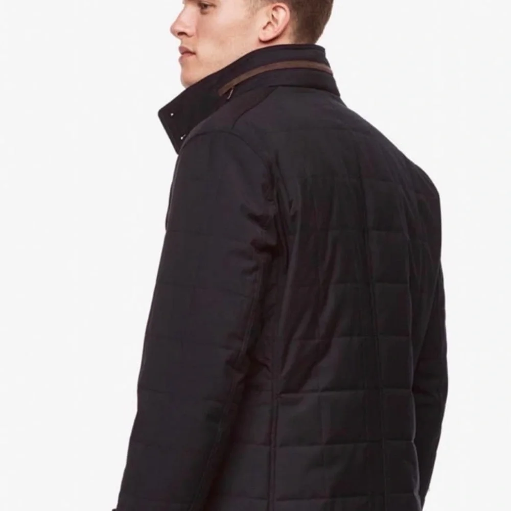 CARDINAL OF CANADA Quilted Wool Car Coat Navy‎ Size Large - Picture 3 of 15